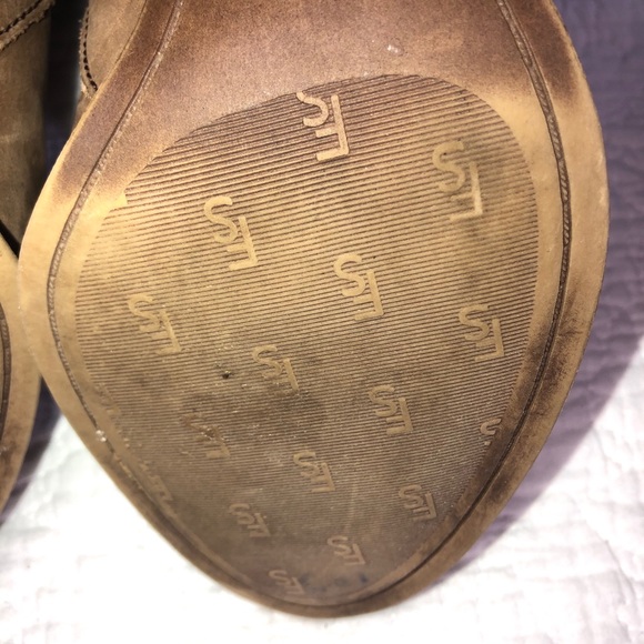 FRANCO SARTO Dotty Ankle Boots Tan Leather Sz 9 - Picture 11 of 14